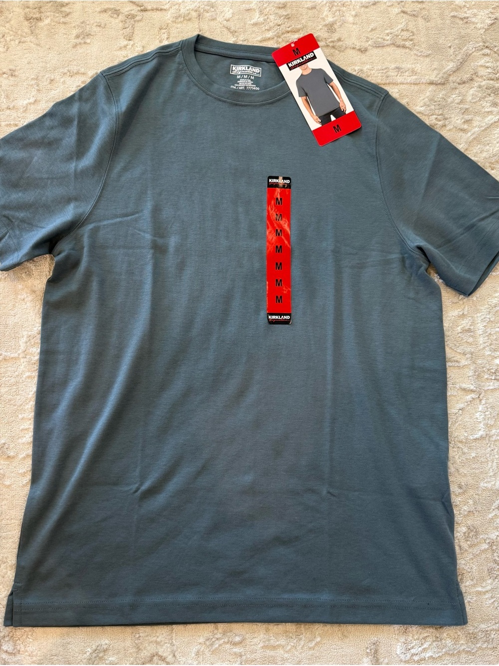 Kirkland Signature Men's Crew Neck T-Shirt in Slate Blue